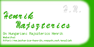 henrik majszterics business card